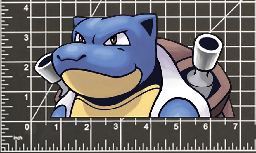 Blastoise POKEMON STICKER DECAL -Peeker Peeking- 4 Different Sizes