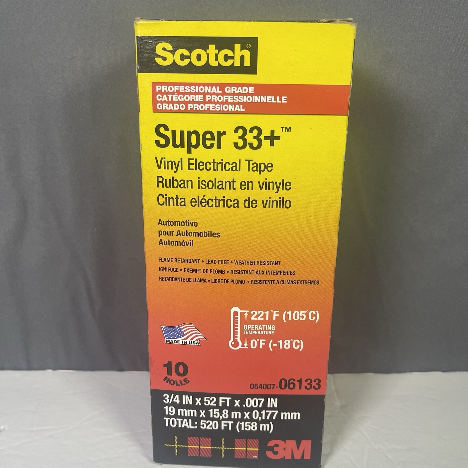 (10 PACK) 3M Scotch Super 33+ Electrical Tape