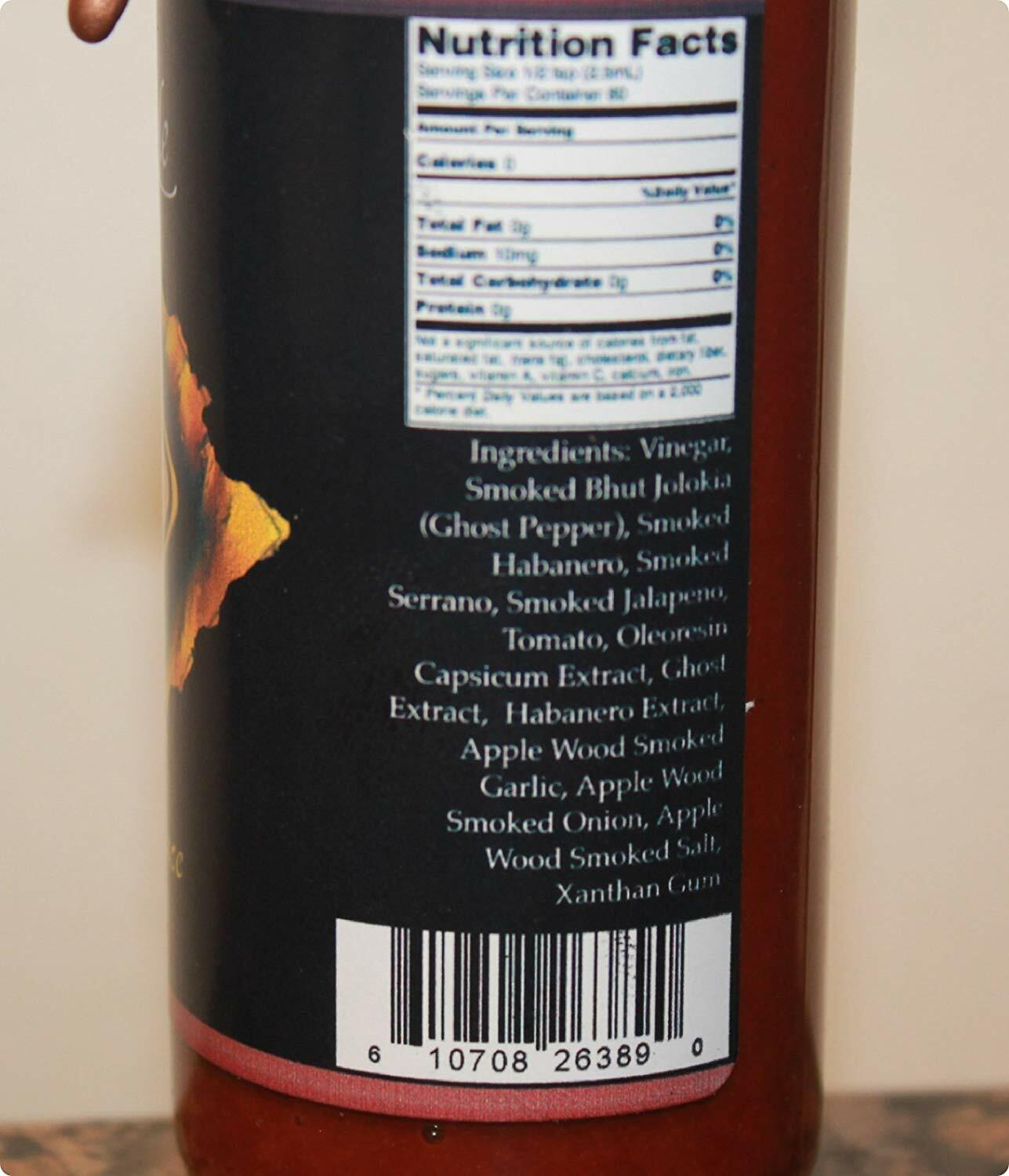 Ghost Pepper Hot Sauce Wicked Tickle XXX World's Hottest Chipotle Sauce Hottest