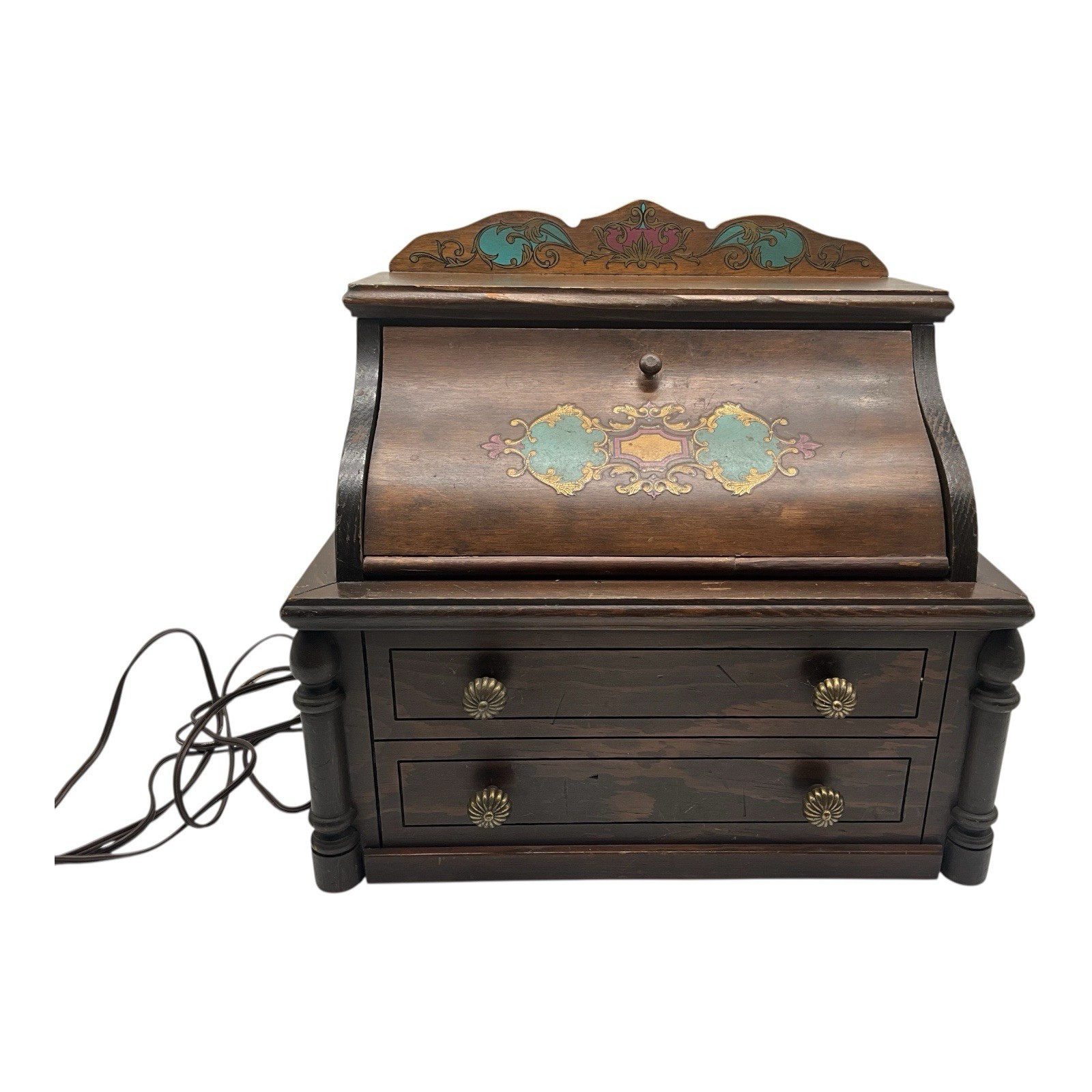 Guild  Vintage 1965  "Button & Bows " Vacuum Tube  AM/FM Radio Sewing Cabinet