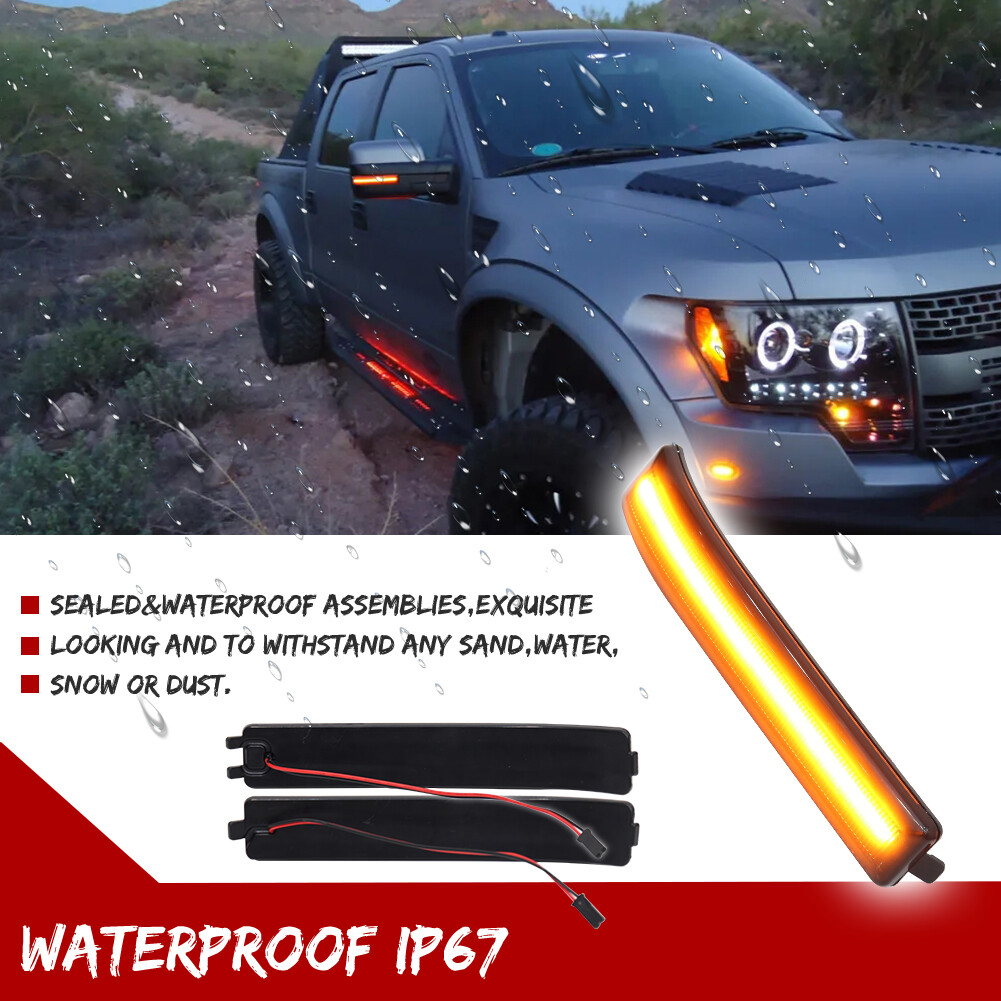 LED Side Mirror Sequential Turn Signal Light Lamp For Ford 2009-2014 F150 F-150