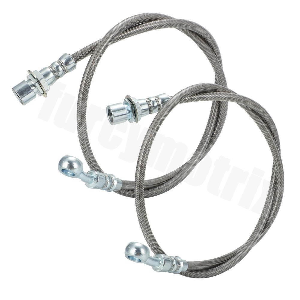 For 99-07 Silverado Sierra 1500 Stainless Steel Extended Brake Lines Left Right
