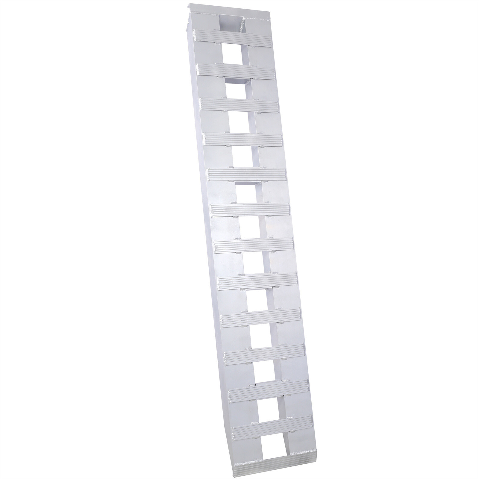 Universal 2pcs Aluminum Loading Ramp 6600 LBS Capacity w/ Top Hook Attaching End