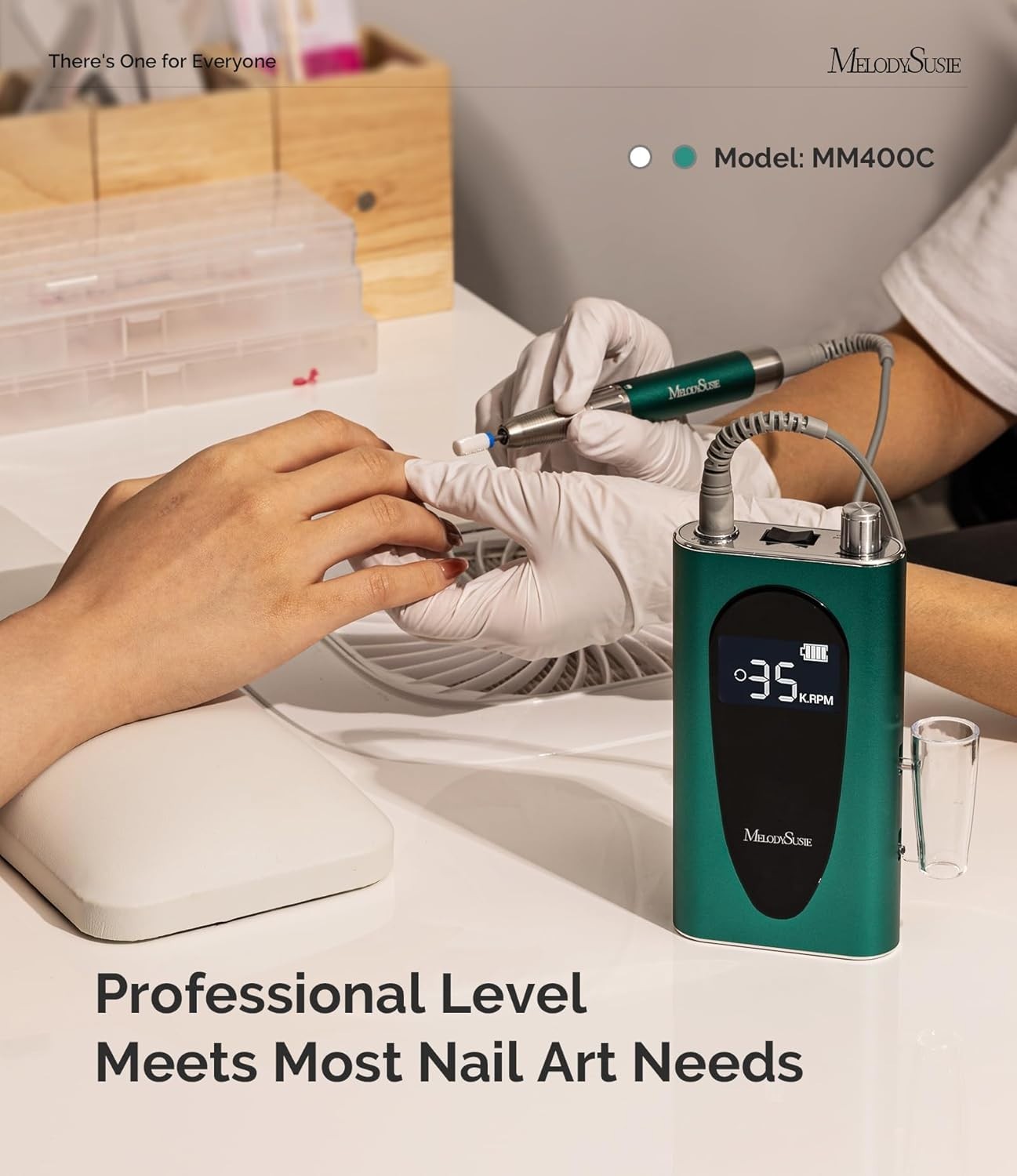 MelodySusie Professional Clip-On High-Efficiency Nail Drill MM400C Green NEW