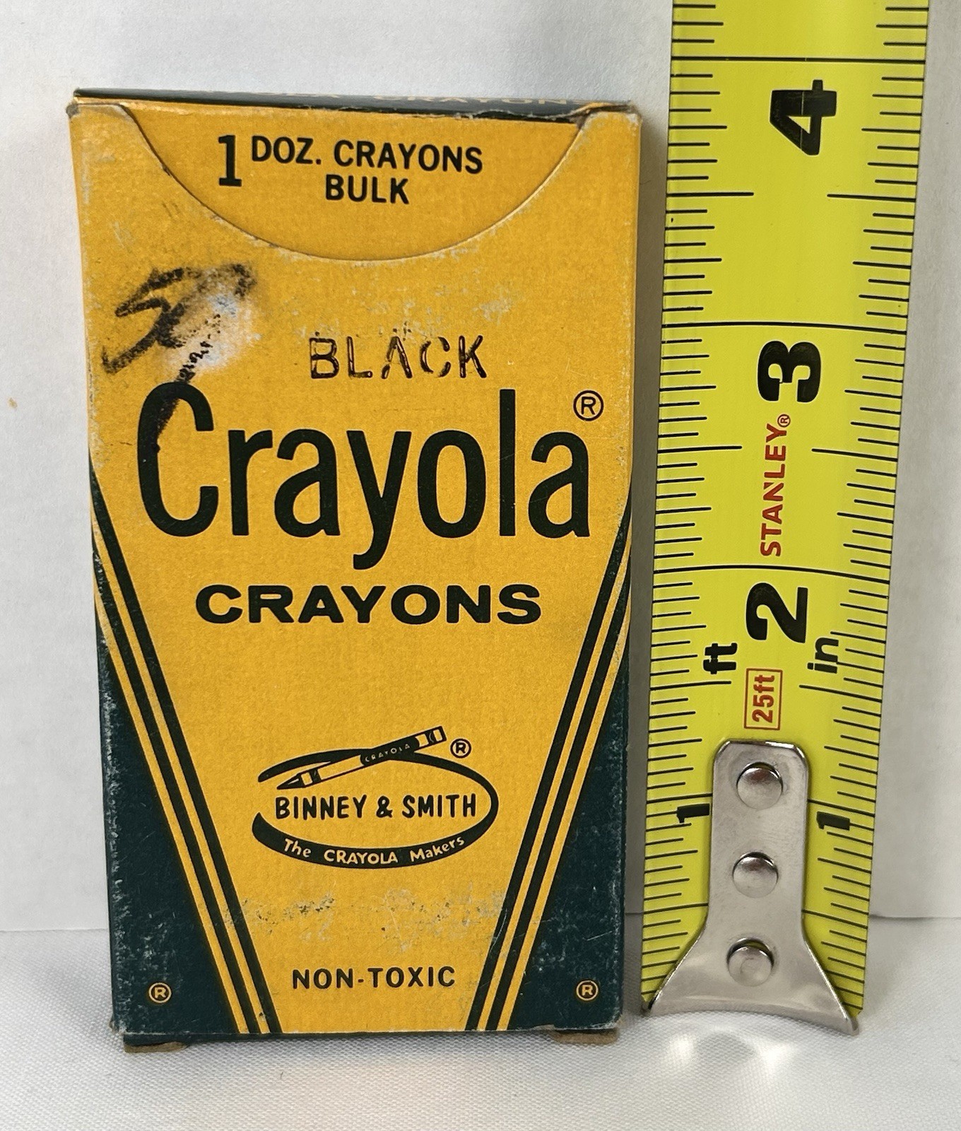 Vintage Binney & Smith Crayola Black Crayons #836 12/Box Lot of 3 New Old Stock