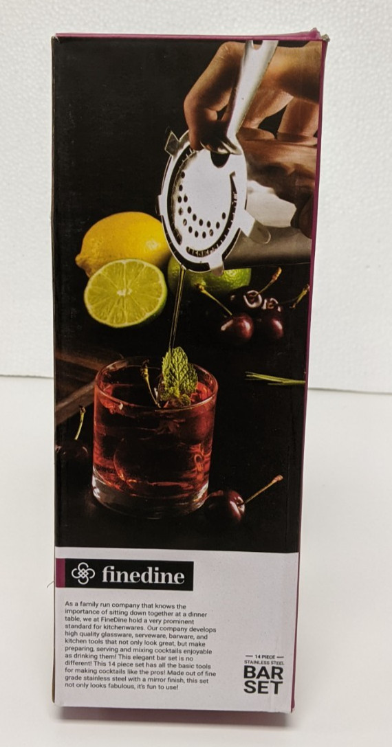 Expert 14-Piece Cocktail Shaker Bar Set – Stainless Steel Bartender Kit New