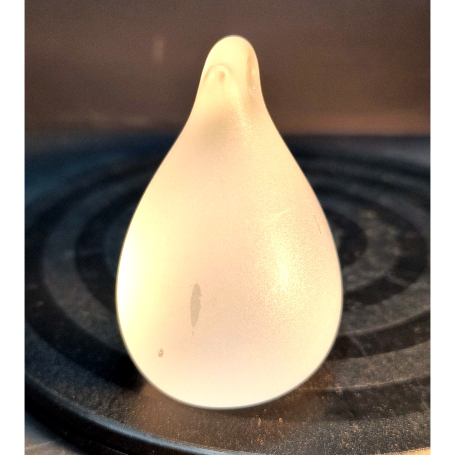 154. Frosted glass Bird Figurine