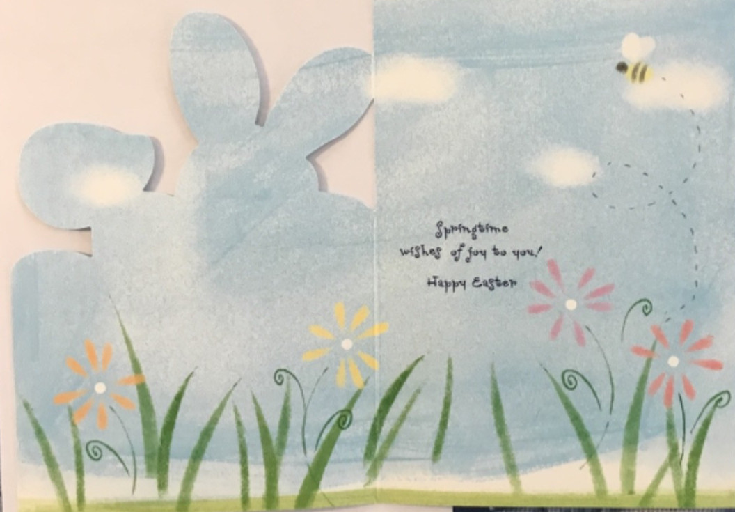 Marcel Schurman- Easter- Bunny In Flower Pot- Die Cut, Glitter