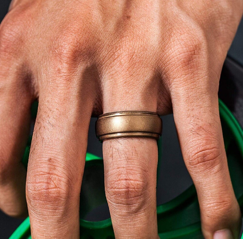 4-Pack Silicone Wedding Rings, Unisex Rubber Bands for Active Lifestyles & Sport