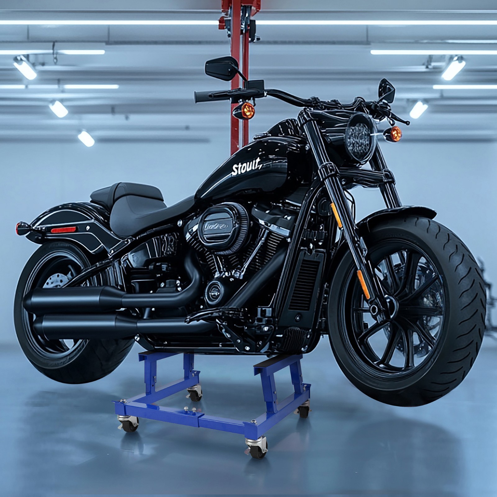 ATV Motorcycle Engine Cradle Dolly, Motorcycle Dolly, Engine Stand ,Blue