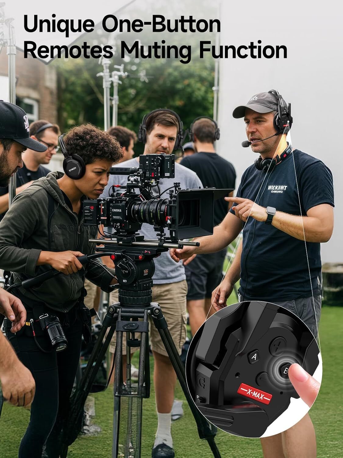 SYNCO XTALK XMAX2 Wireless Intercom Headset Dual Ear Communication System 2pcs