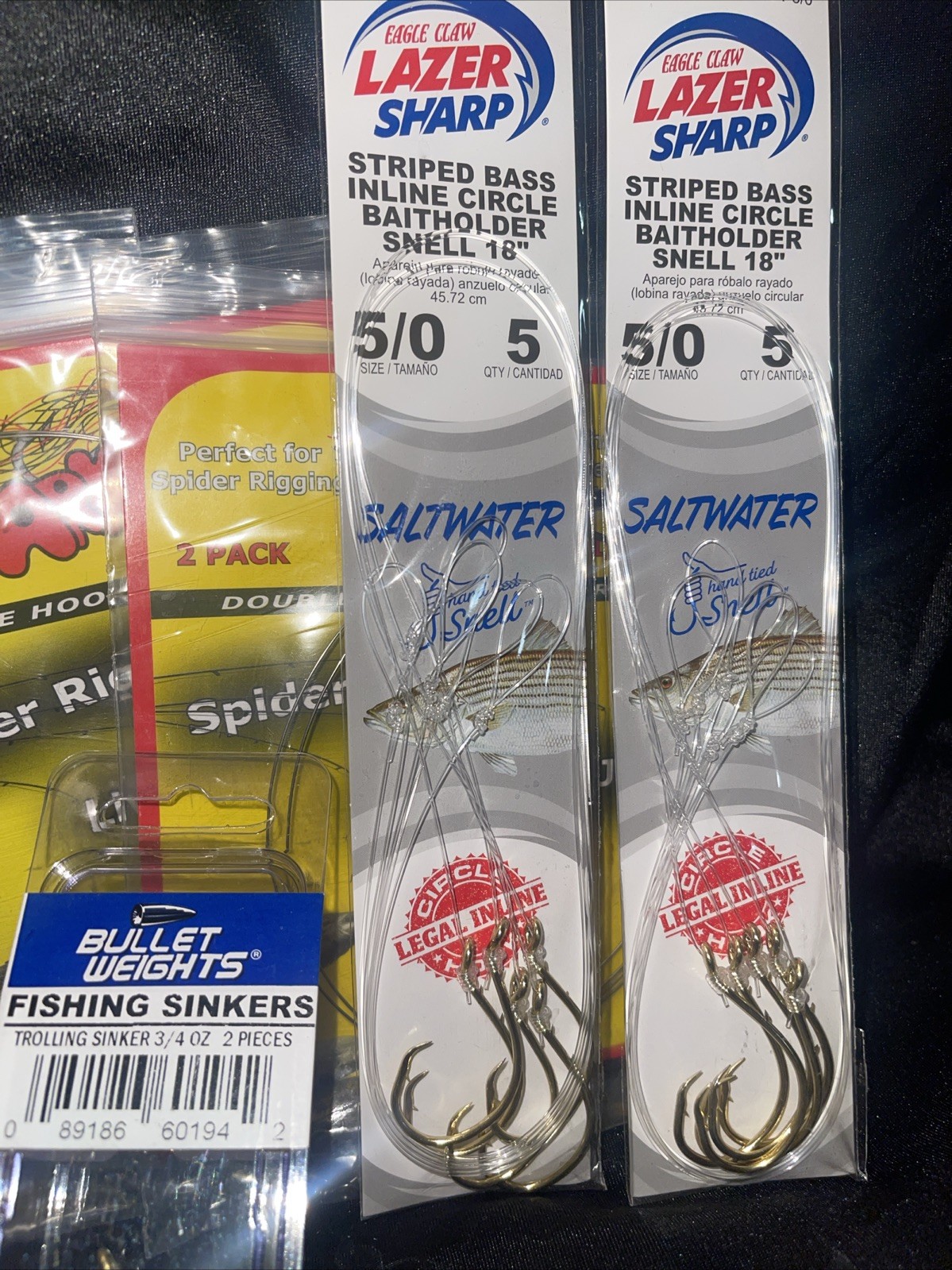 Fishing Bundle Lot Of 11+ Fish Tackle & String Lot New Lazer Sharp Stren Jig