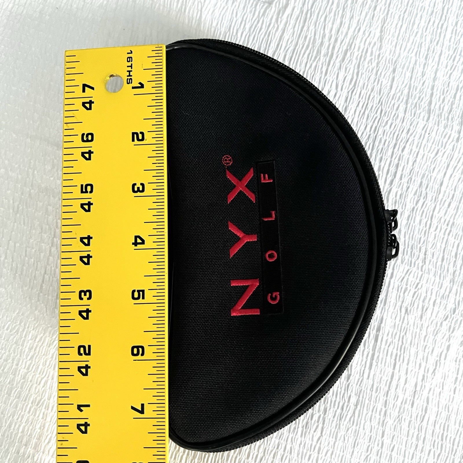 NYX Golf Black Sunglasses Case - CASE Only With Foam Padding And Sleeve And Clip