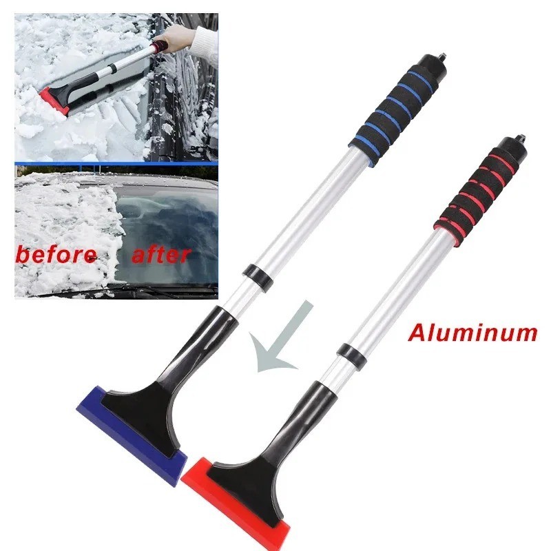 Extendable Aluminum Snow Brush & Ice Scraper Extra-Long Car Windshield Tool
