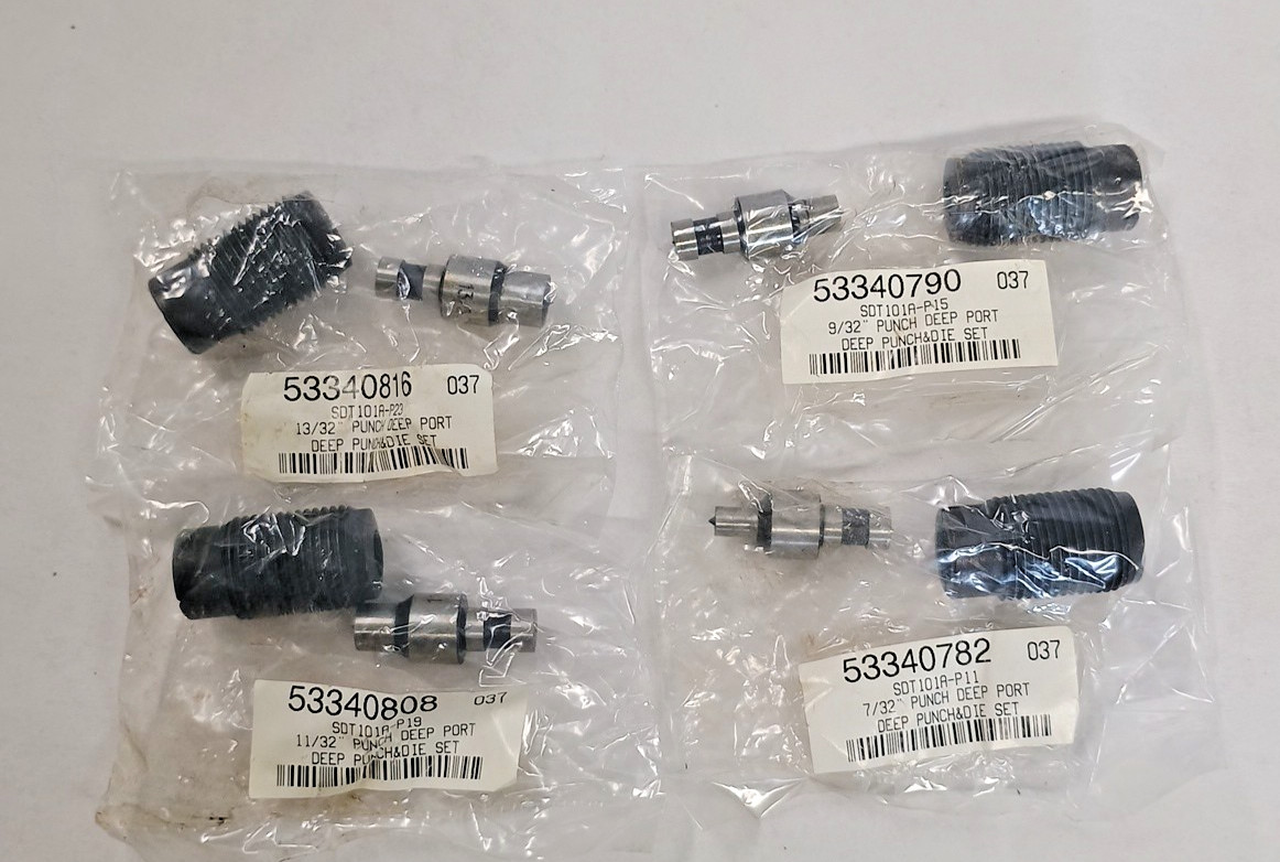 Roper Whitney Set of 4 Punches and Dies Deep port SDT101A