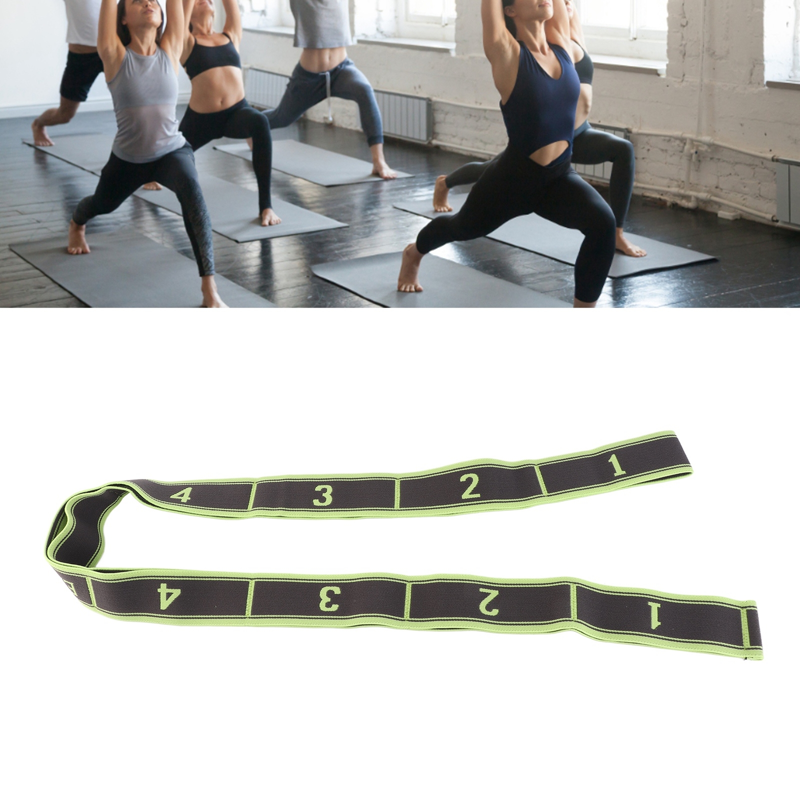Stretch Band Strap with Number Elastic Stretching Strap for Exercise Fitness FF