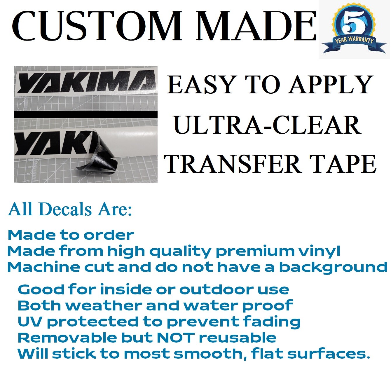 Custom Decal Sticker Vinyl Lettering Personalized Text,Window Wall Car Truck (14