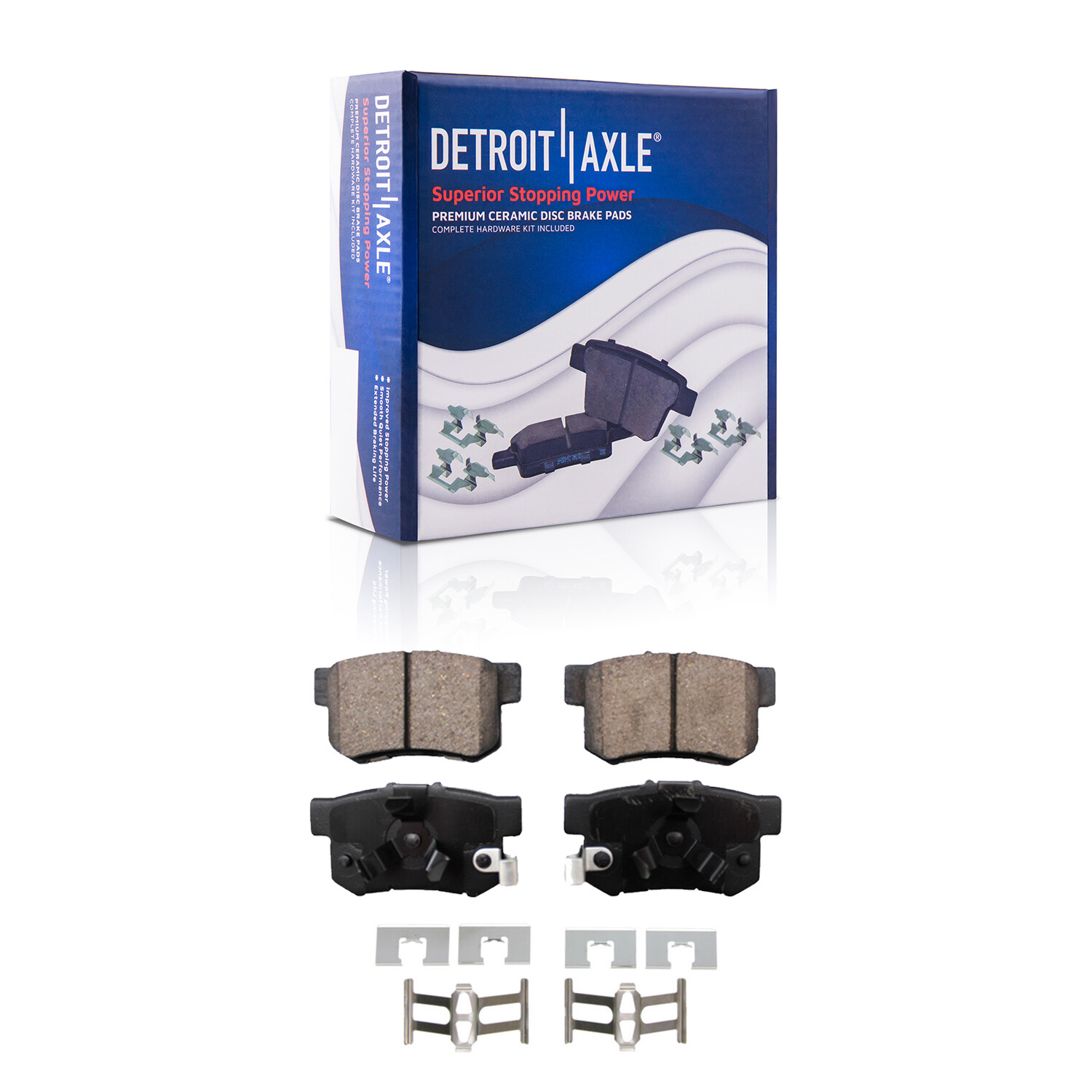 AWD Front and Rear Disc Brake Rotors Ceramic Brake Pads for 2012-2016 Honda CR-V