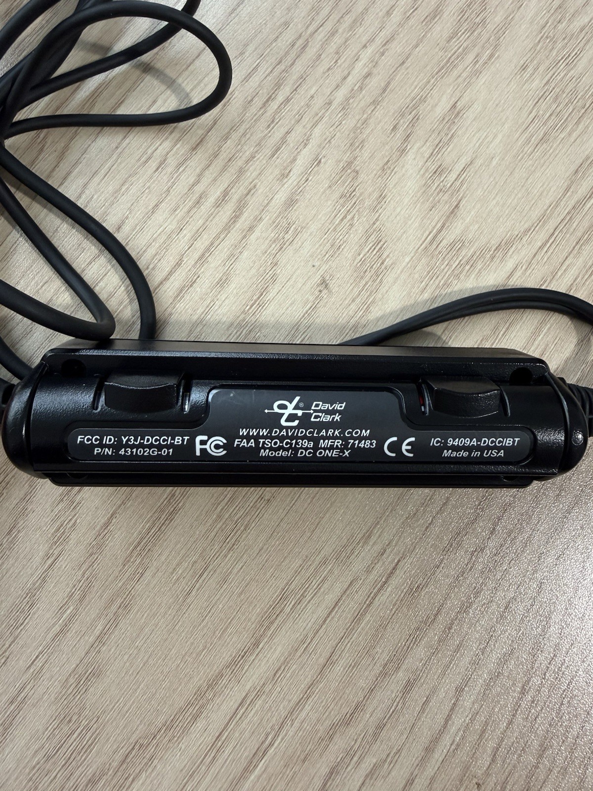 David Clark ONE X Headset Dual Plug w Bluetooth - With DC Bag