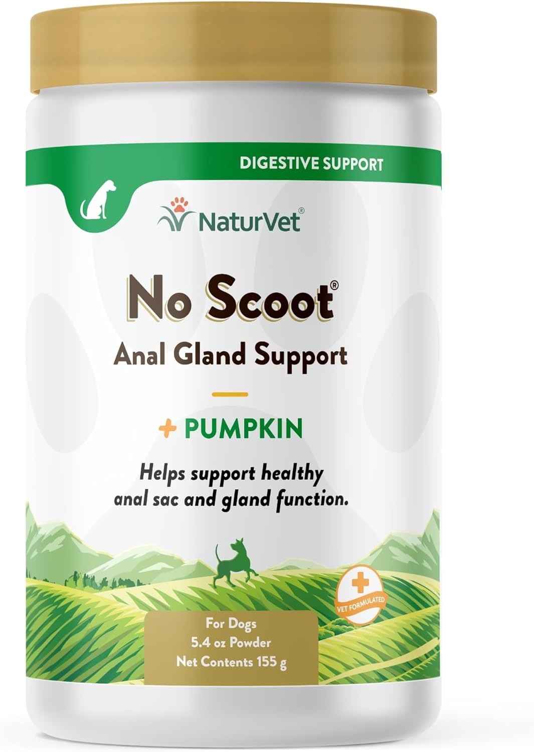 NaturVet NO SCOOT Gently Supports Natural Dog Bowel Function 30 Day 155 grams