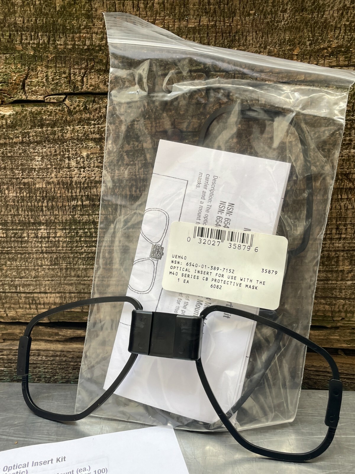 M40, M42 Gas Mask Optical Insert Mount Kit 4240-01-389-7152 for Rx Lens Carrier