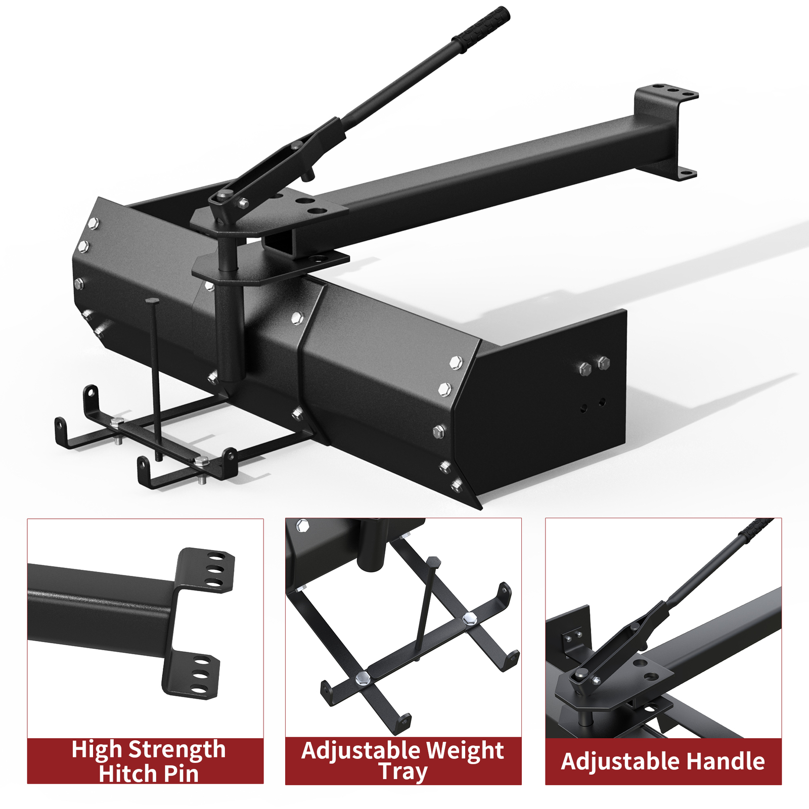 42" Tow Behind Box Scraper Solid Steel Ground Blade Rust Resistant Lawn Tractor