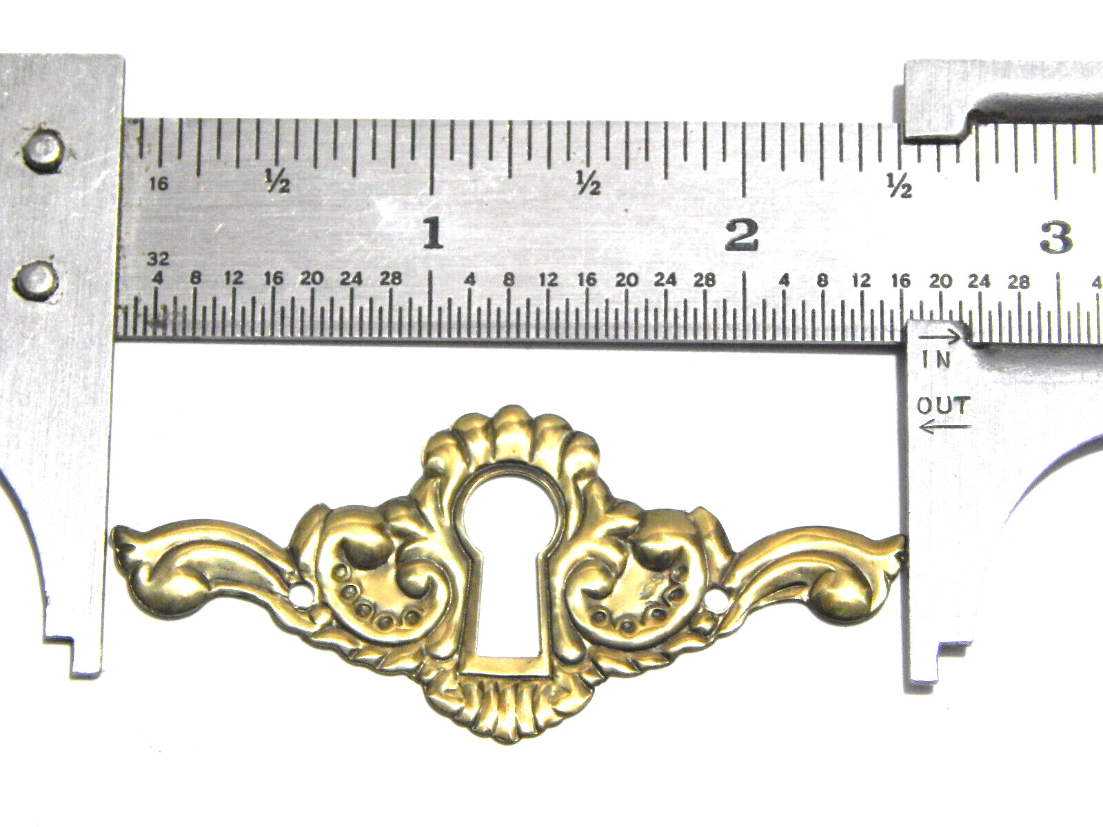 Vintage Keyhole Covers Brass for Drawers Vanties Doors