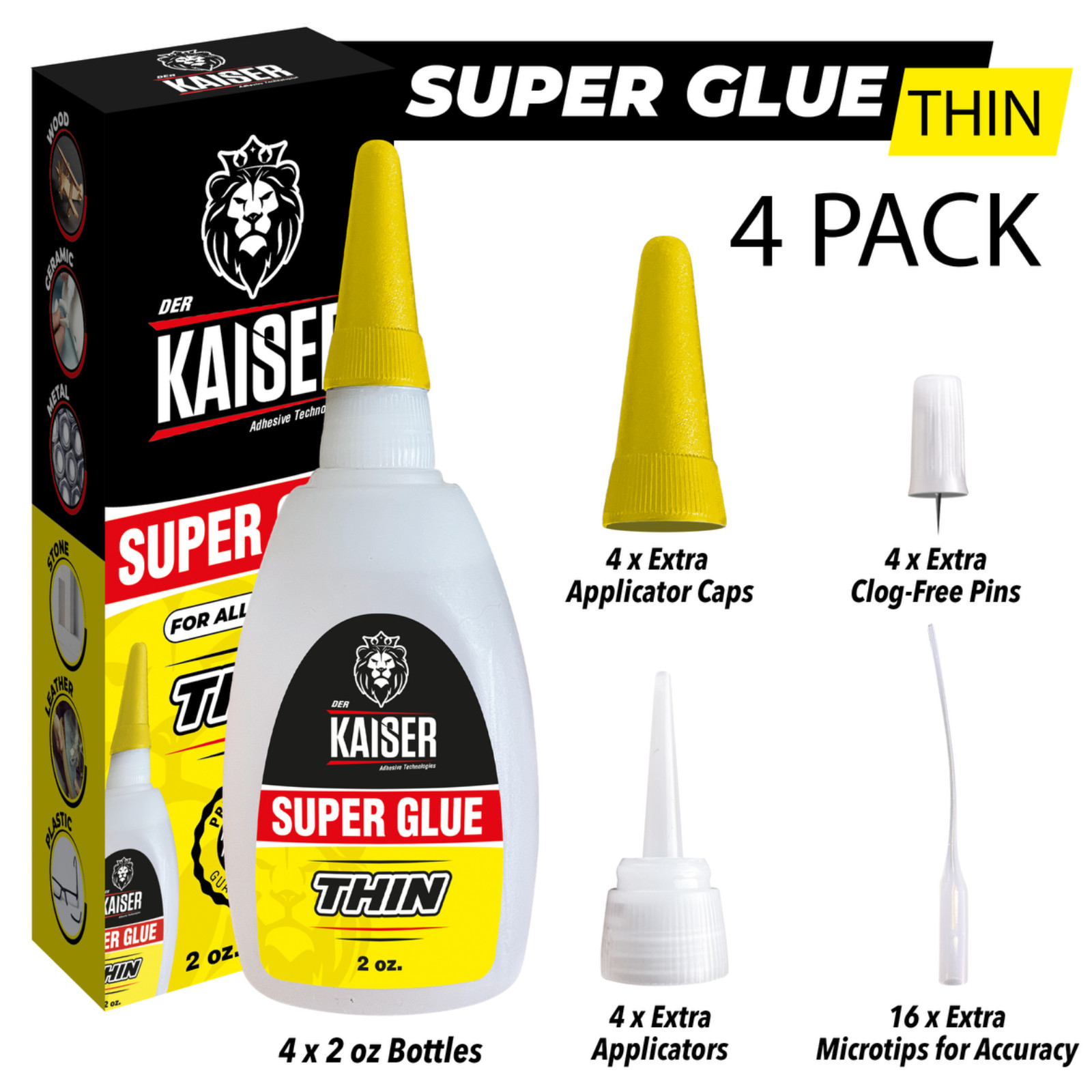 Der Kaiser Thin Cyanoacrylate (CA) Super Glue – 8 oz