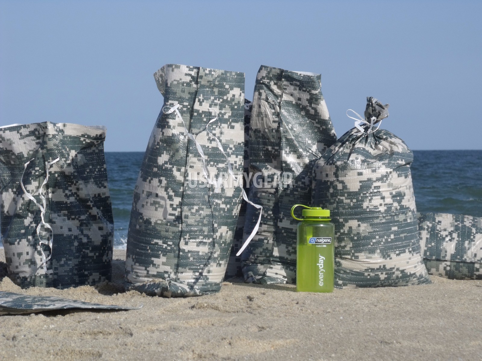 500 Sandbag Sand Bag Flood Erosion Barrier Hurricane Prep Army Military ACU Camo