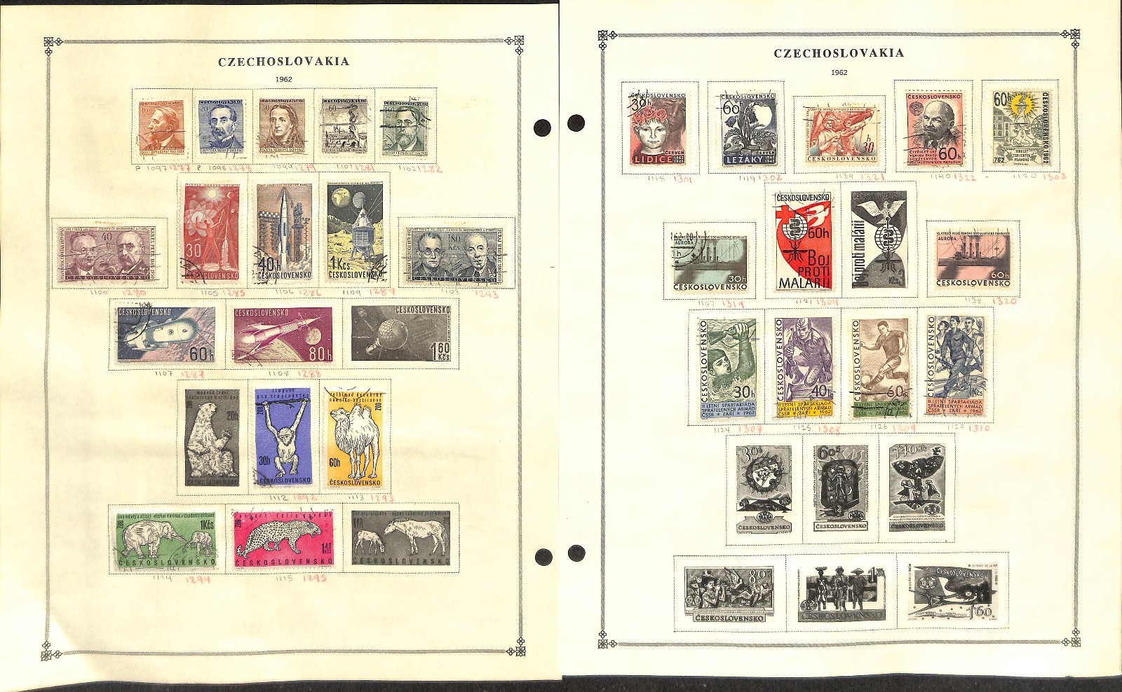 Czechoslovakia Stamp Collection on 60 Scott International Pages, 1918..1996 (BA)