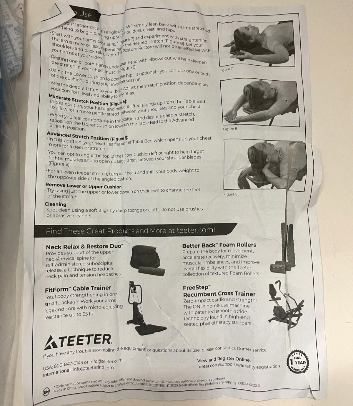 TEETER Posture Restore Cushions Back Pain Recovery Accessory {Cushions Only)