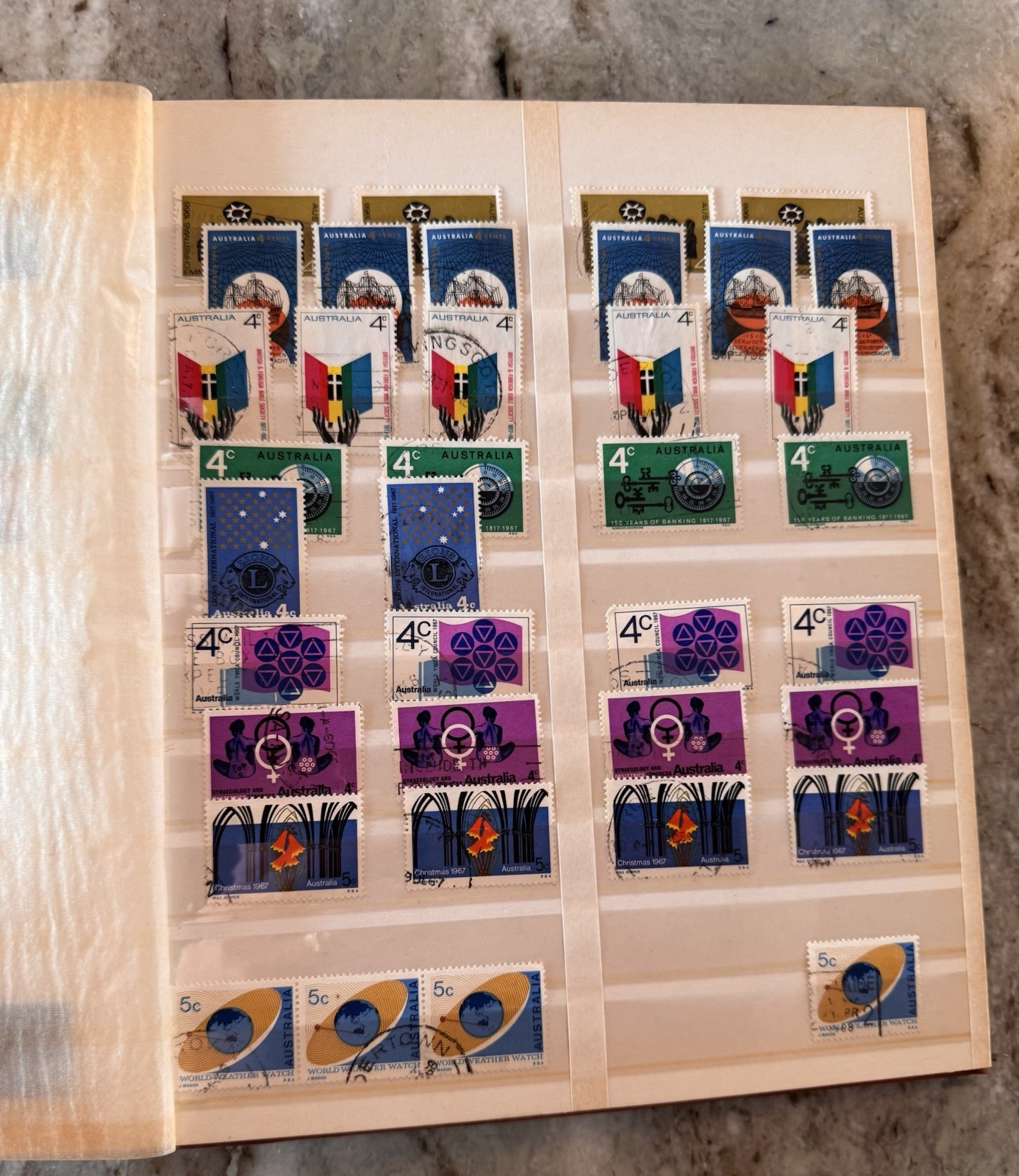 Australia Stamp Album. 1940’s - 70. SG, well populated. Roos, Royalty, Sport…