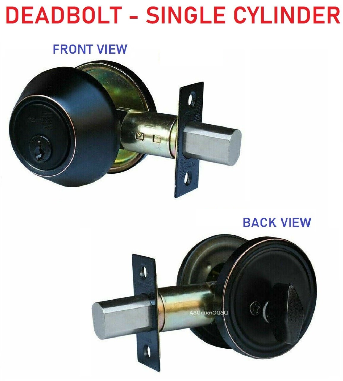 Constructor Deadbolt Entry Door Lock Oil Rubbed Bronze Single or Double Cylinder