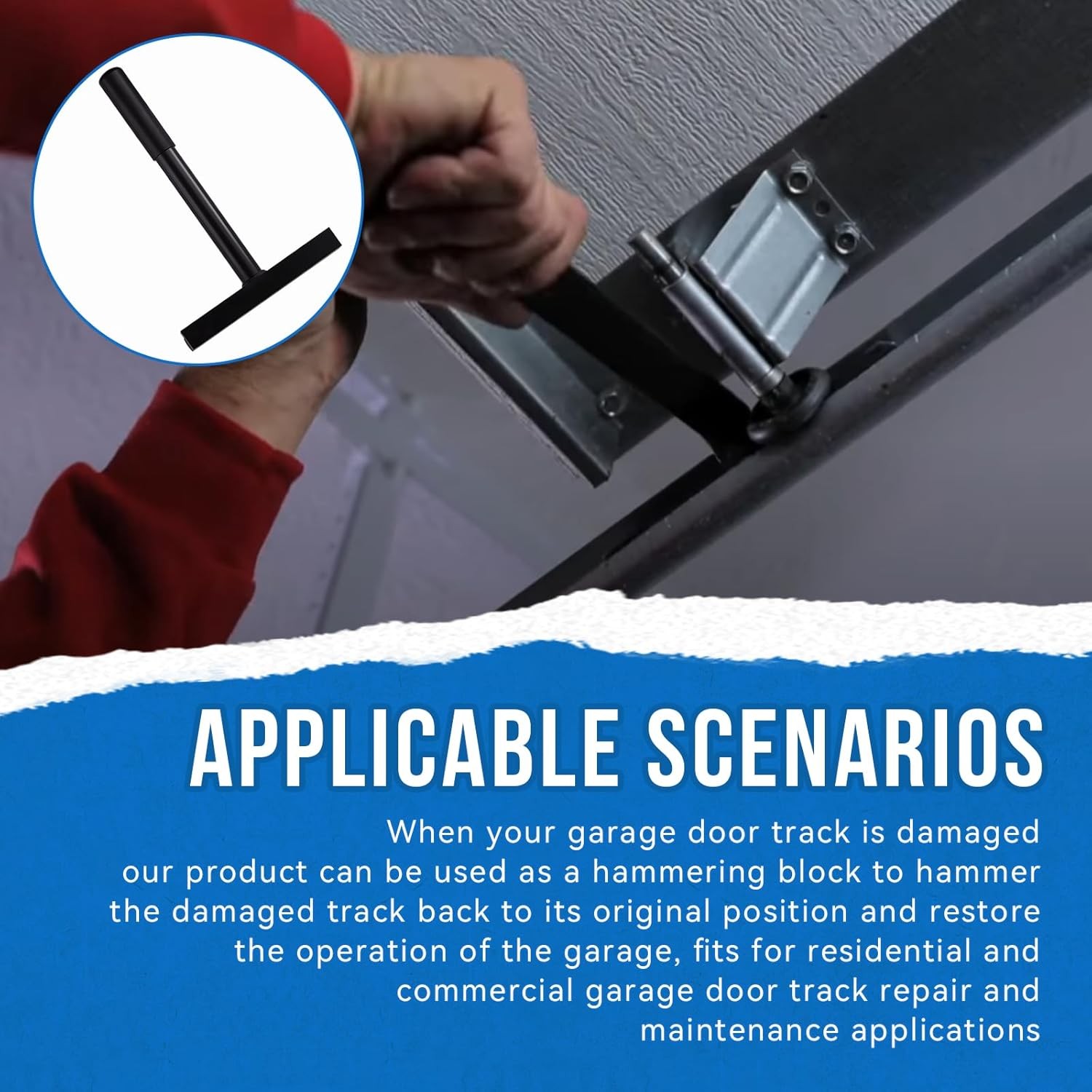 Garage Door Track Anvil Fits 2in Garage Door Track, Straighten Garage Door Track