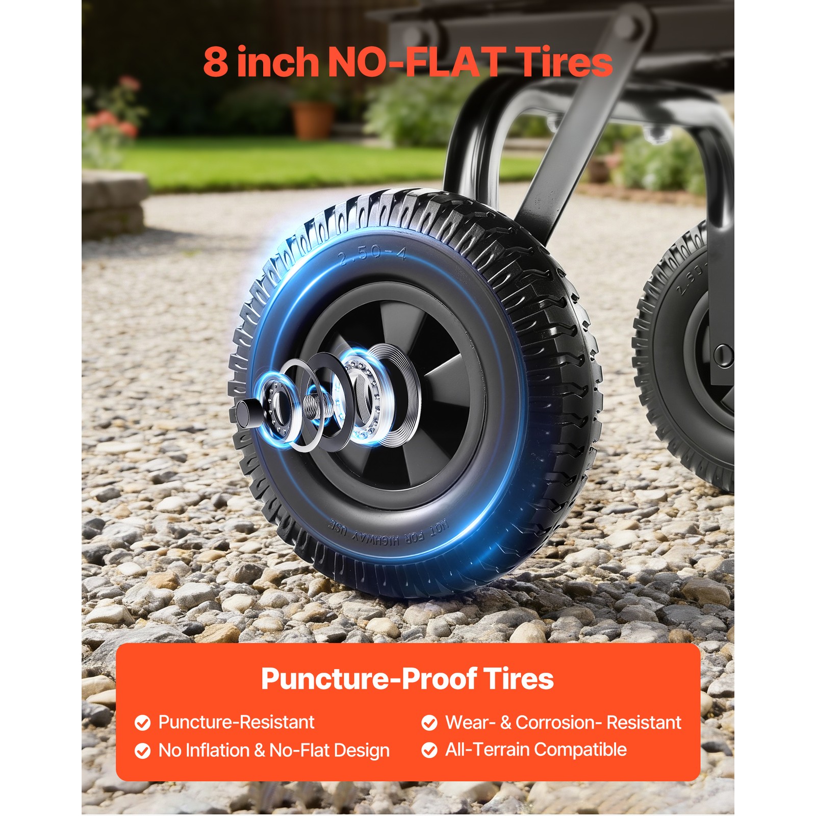 Uimoso 400lbs Garden Dump Cart with 90° Quick-Dump Design