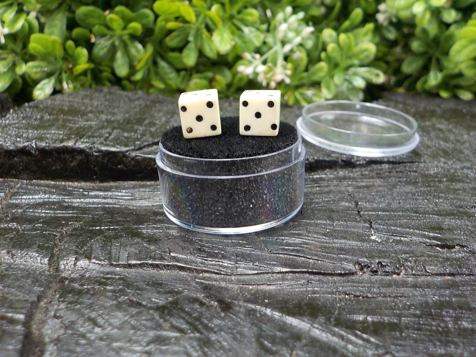 Old Rare Vintage Antique Civil War Relic Bone Dice Set Extremely Rare Free Case