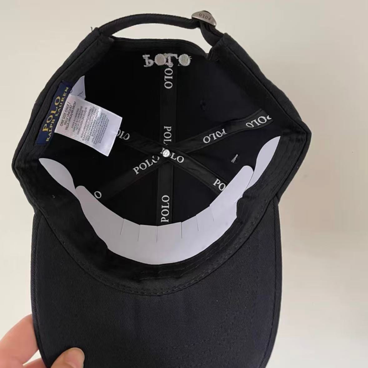 Ralph Lauren Black Baseball Cap with Classic Pony Logo