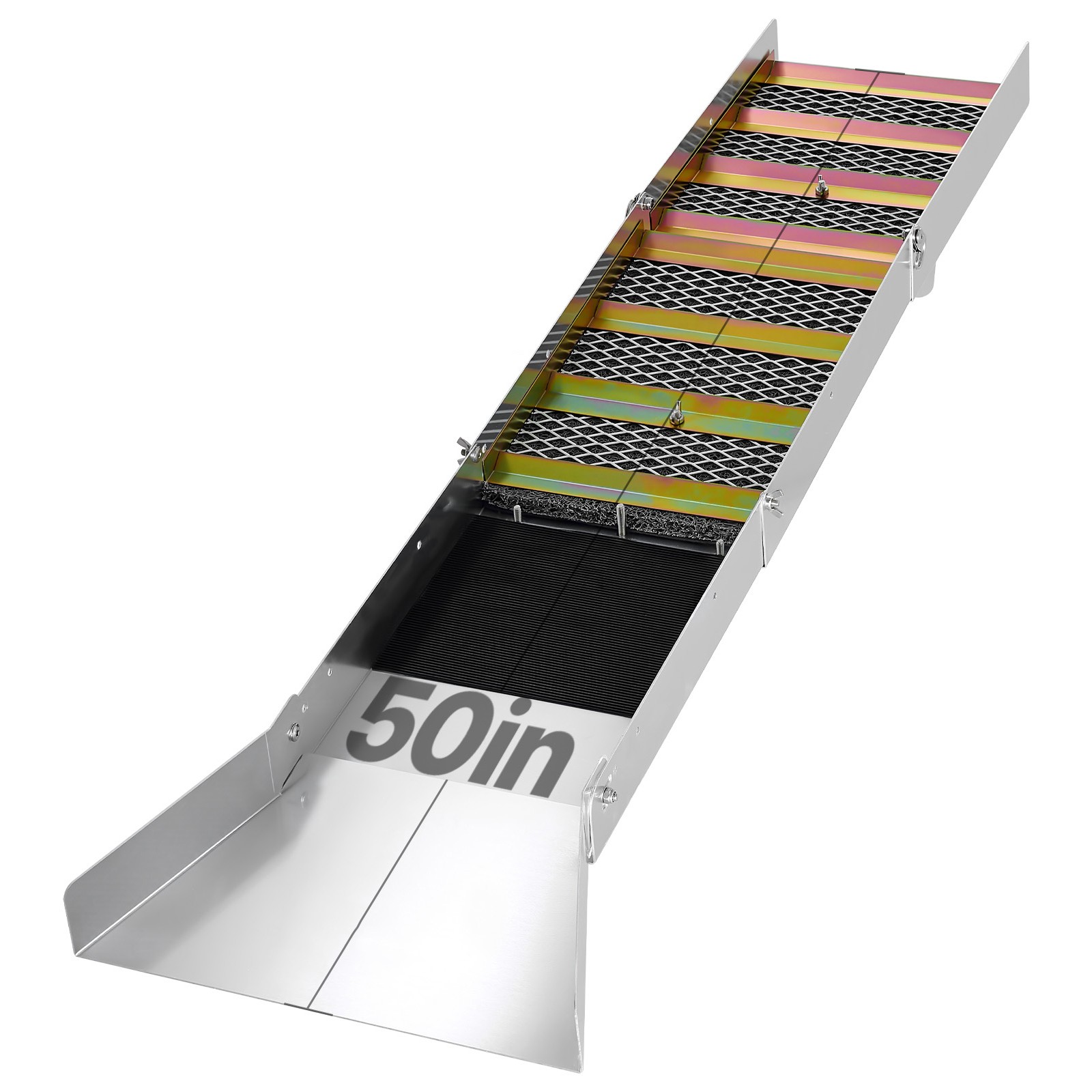 Uimoso 2-in-1 Highbanker Sluice Box 50-Inch Gold Mining Tool