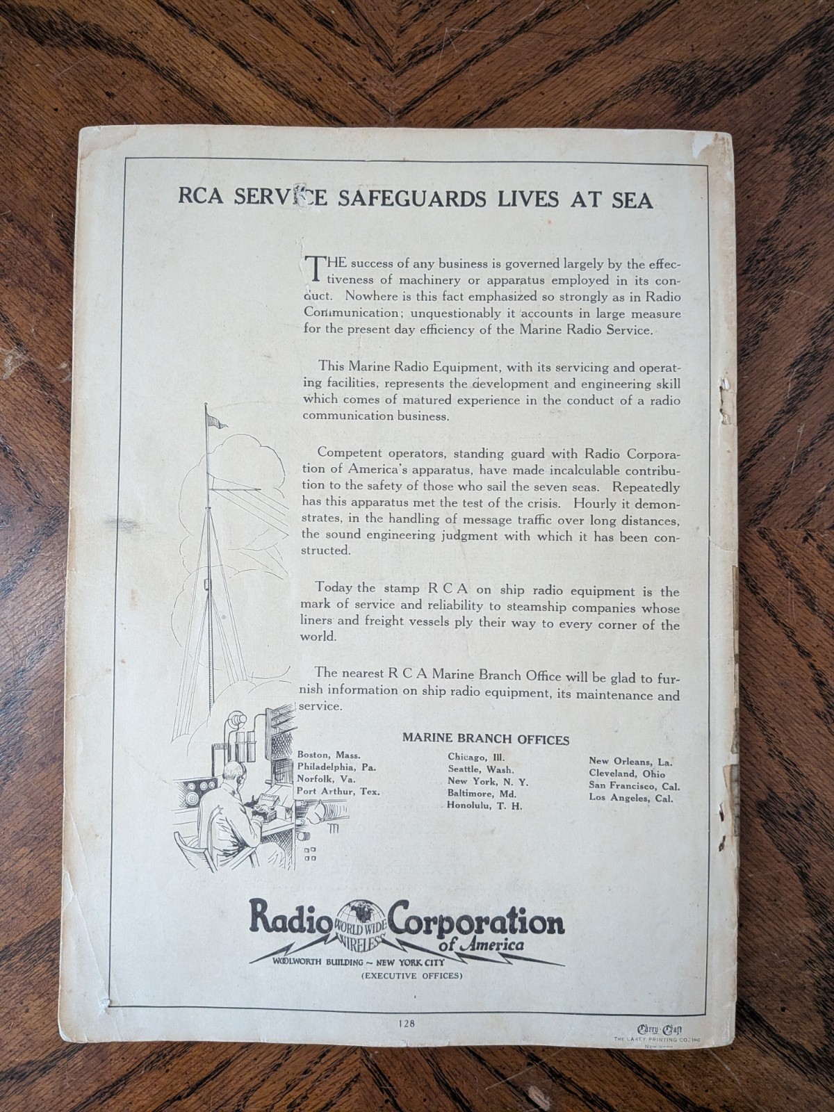 1922 RCA Radio Enters The Home ( Cover Missing )