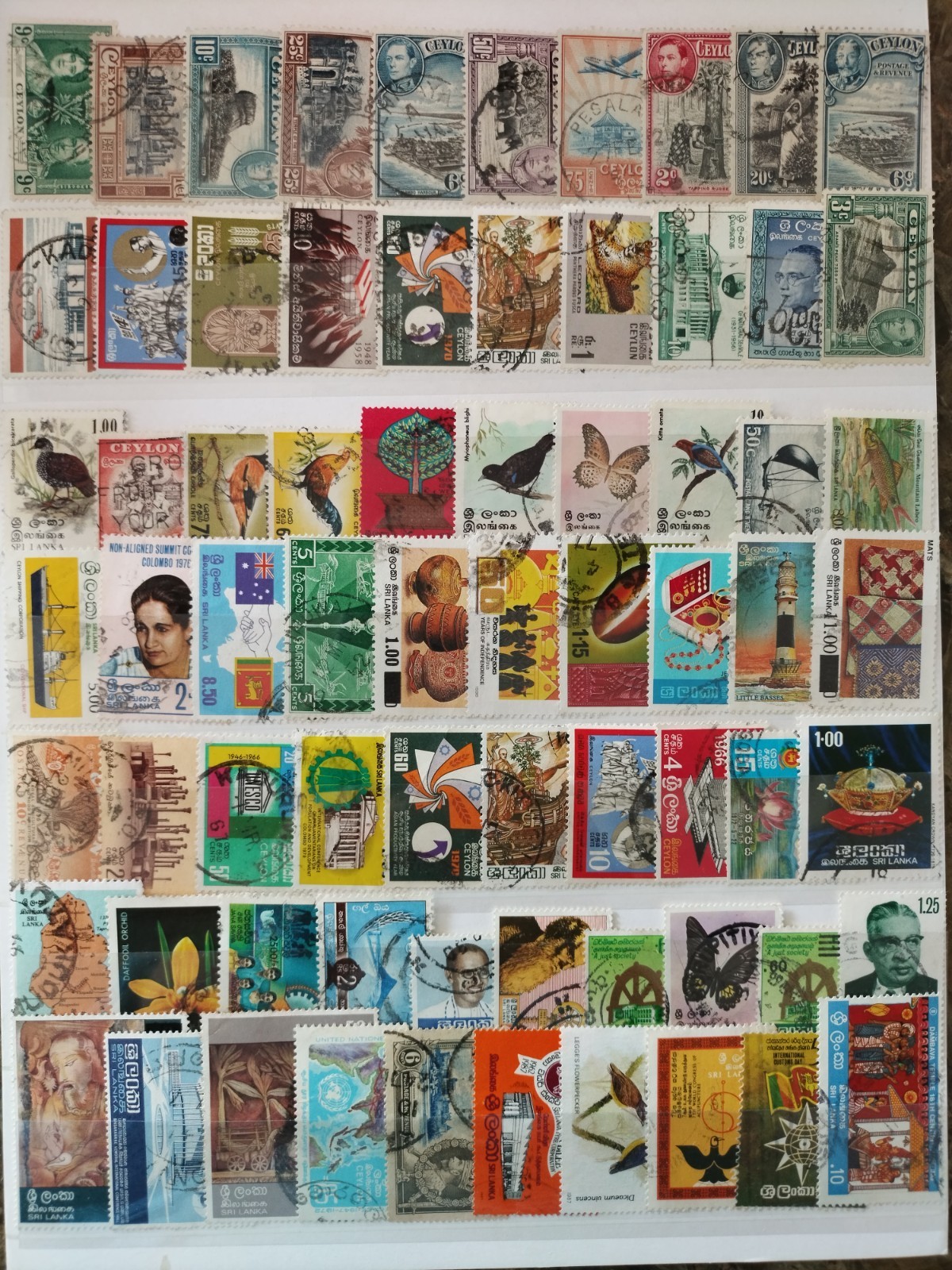 Ceylon (Sri Lanka) Stamps - 70 Diff. All Large Commems. 1935 Onward F/VF Used