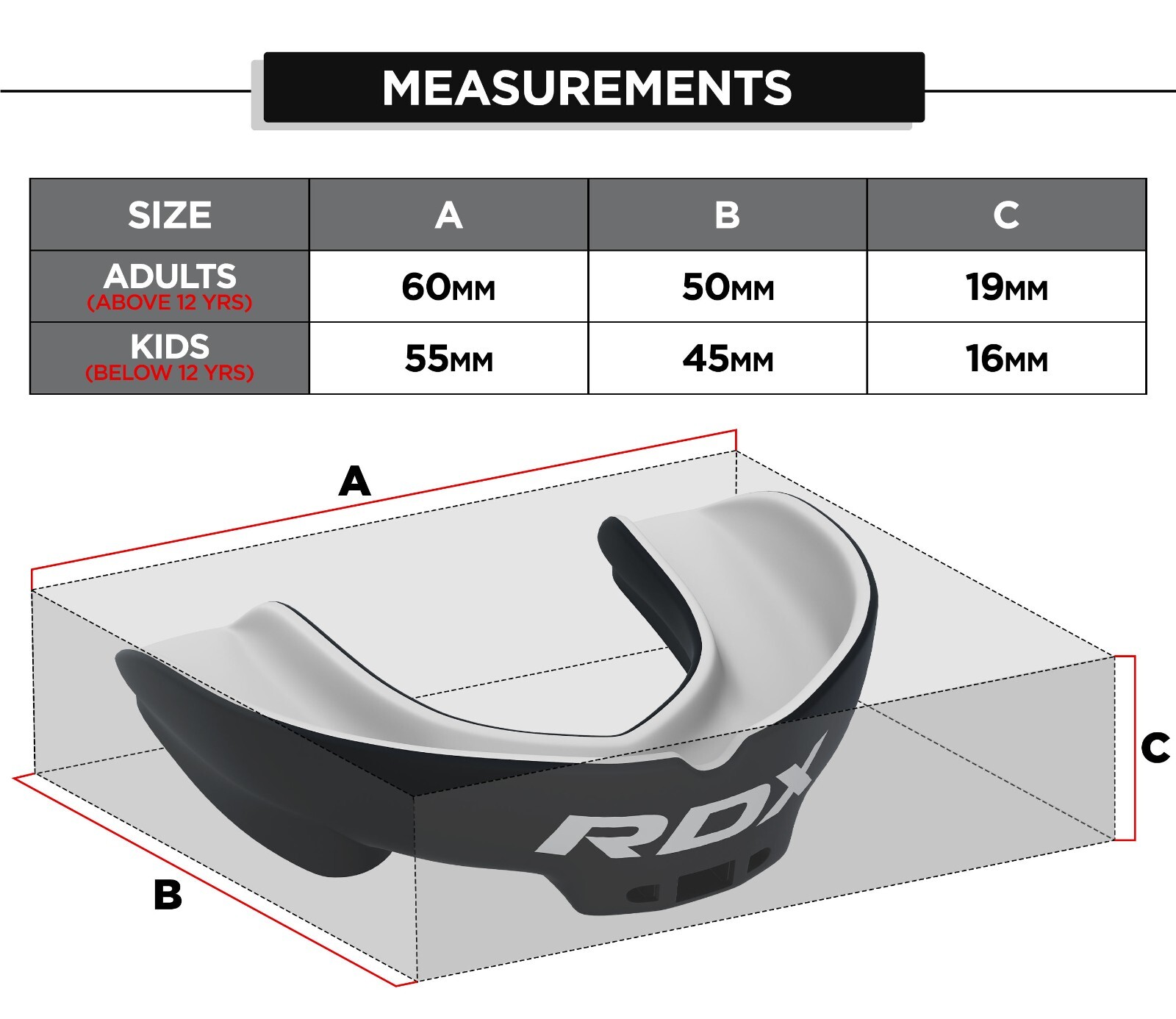 RDX Boxing Mouth Guard with Case MMA Gum Shield Teeth Grinding, Mouth Protector