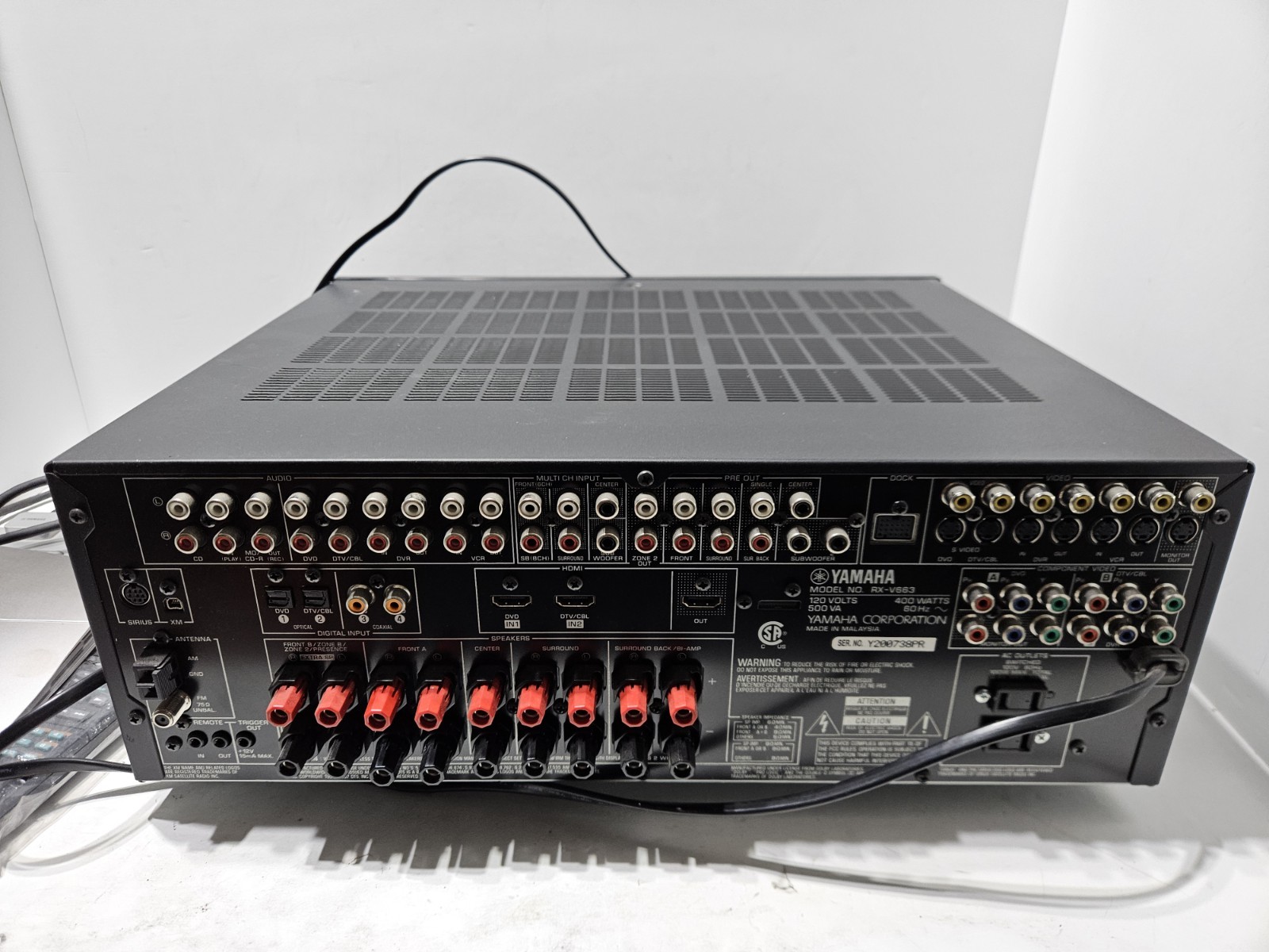 Yamaha RX-V663 7.2 Channel Natural Sound AV HDMI Home Theater Stereo Receiver