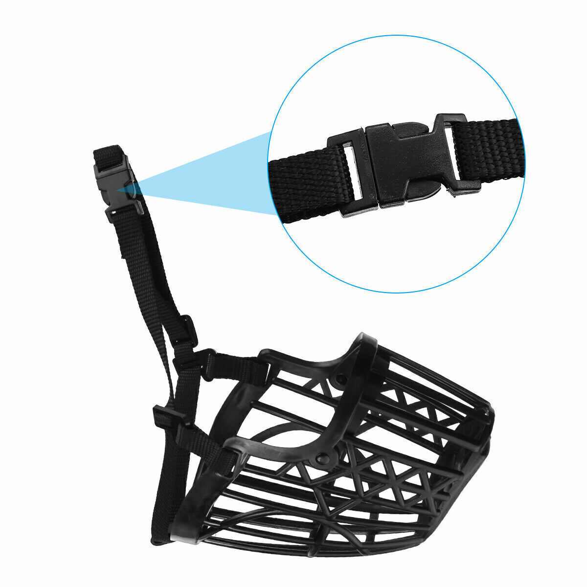 Dog Pet Basket Muzzle Mouth Cover Mesh Cage NoBarking Anti Bite Biting Chewing