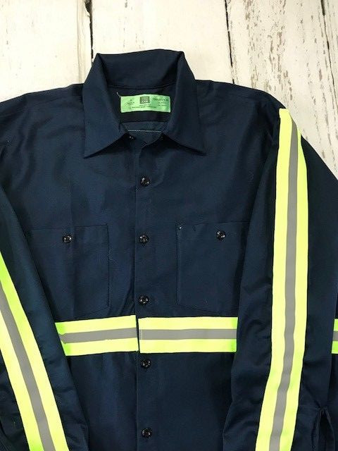 NEW High Visibility (Hi Vis) Enhanced Reflective Safety Work Uniform Shirts