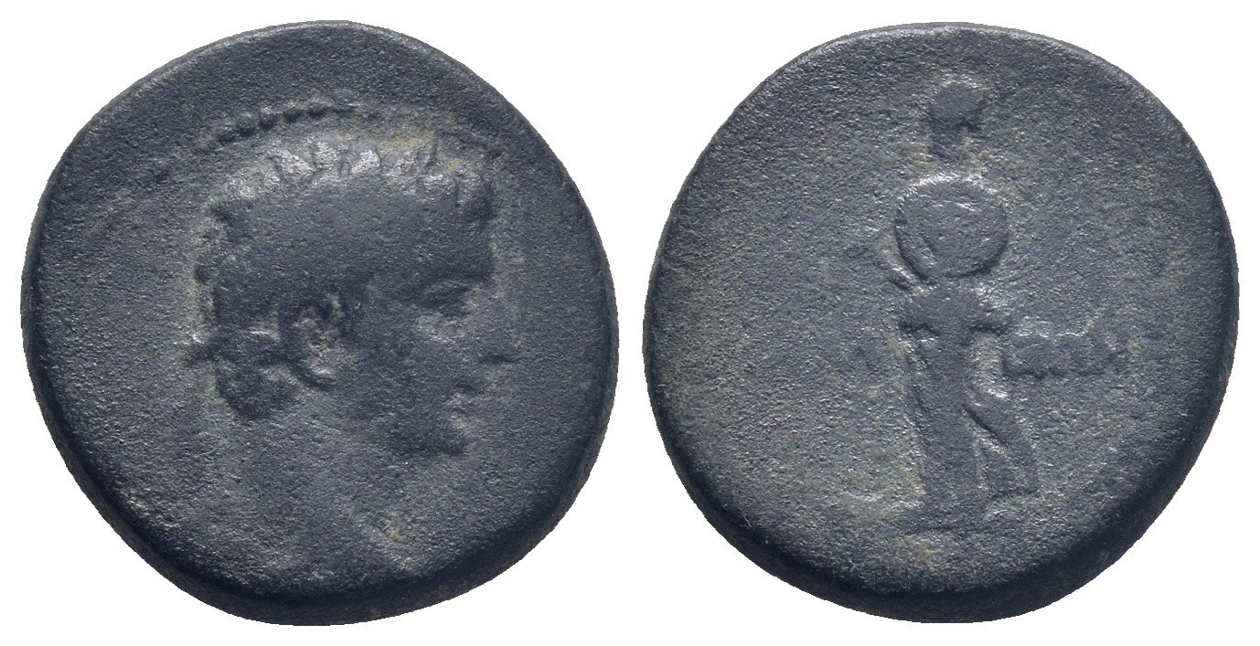 Roman Provincial Bronze Coin - Apameia Phrygia 14-37 AD - Tiberius - Athena