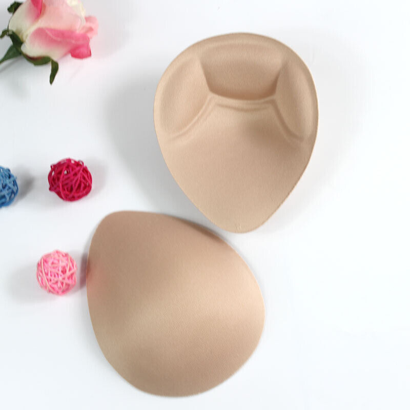 Foam Bra Pad Breast Push Up Inserts Cleavage Enhancer Mastectomy Prosthesis 2PCS