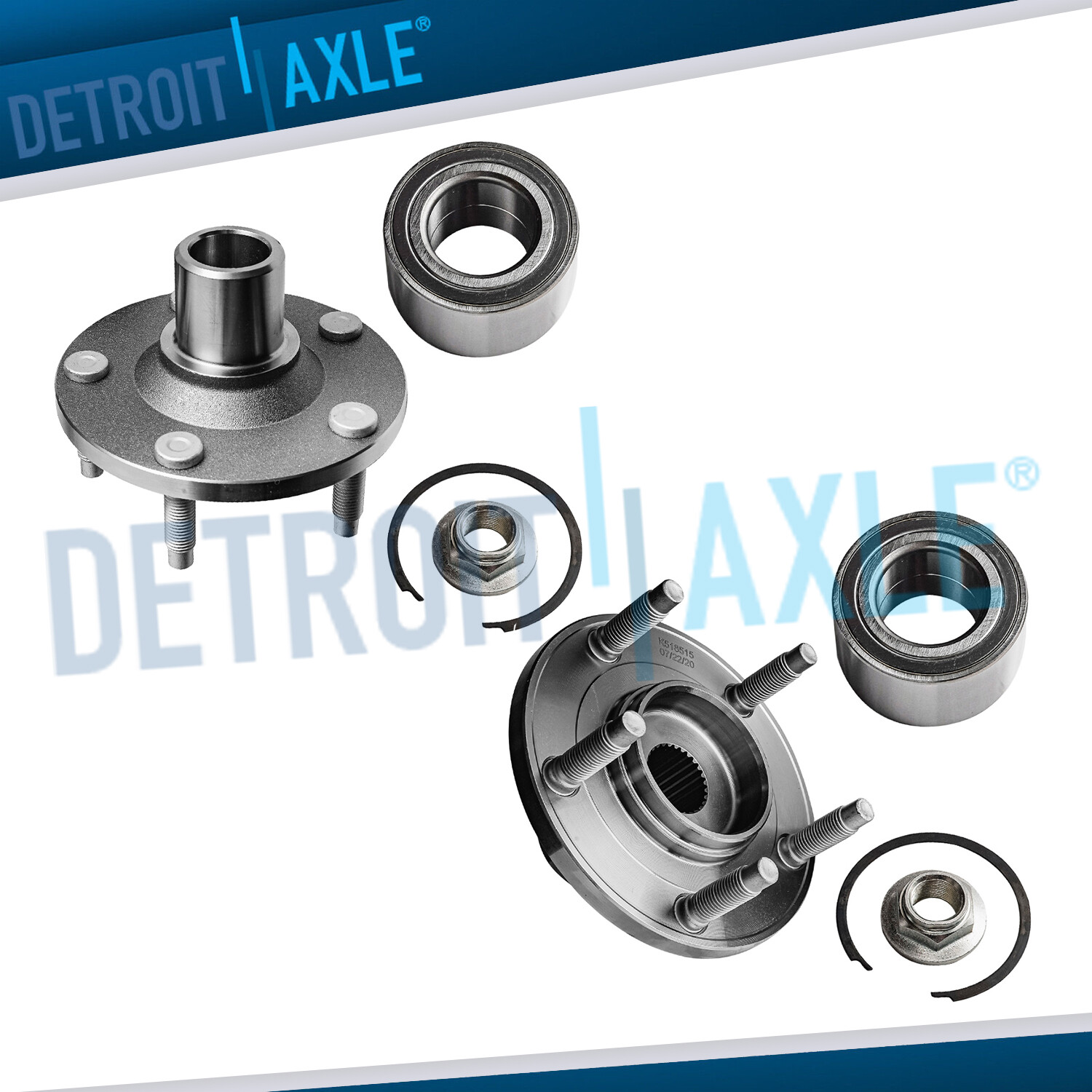 Pair (2) Front Wheel Hub and Bearings for 2001-2009 2010 2011 2012 Ford Escape