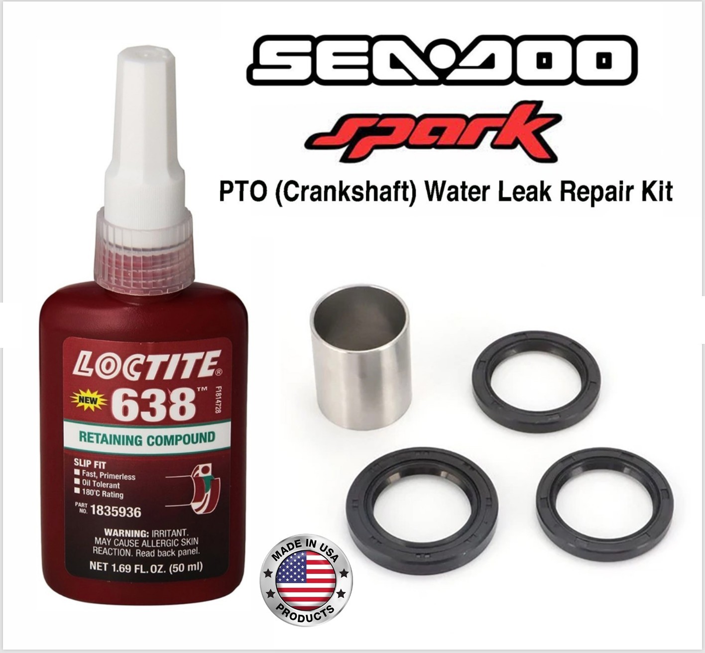 SeaDoo Spark 2014 to 2016 Kit to repair oil and water leaks in the crankshaft