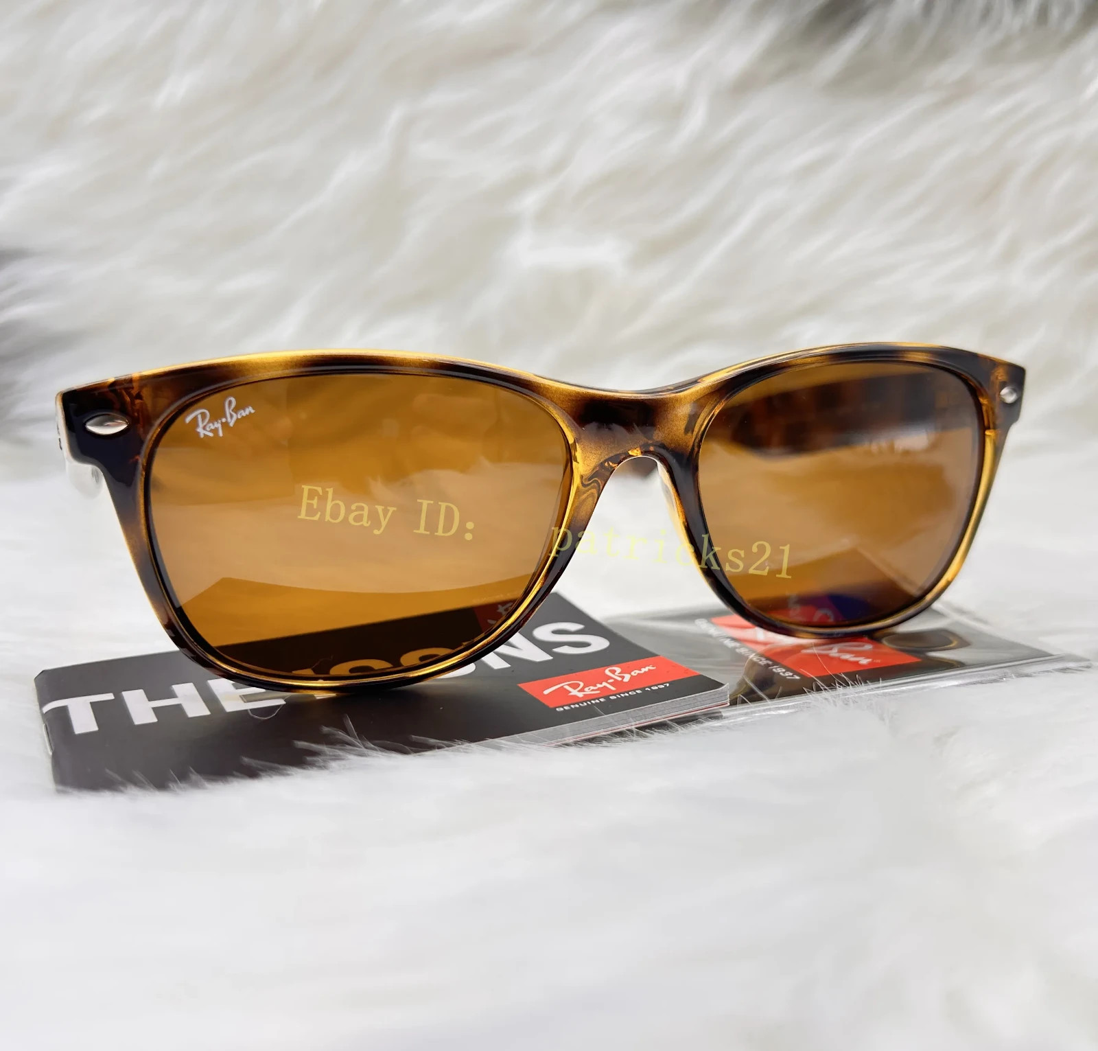 Ray-Ban RB2132 Wayfarer Sunglasses 55mm B-15 Brown Lens Havana Frame Unisex