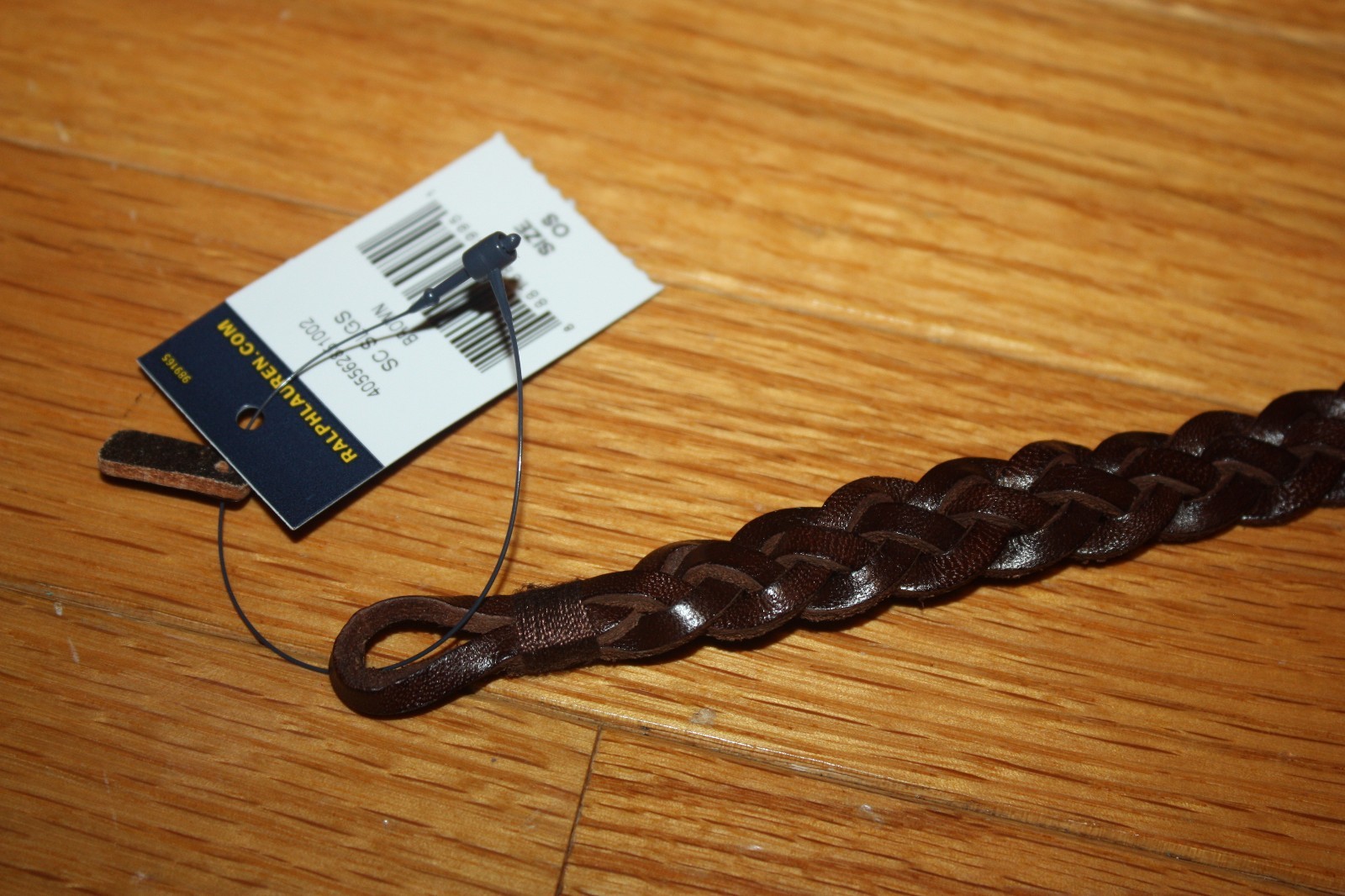 New POLO Ralph Lauren UNISEX Braided Leather Wrist Strap Bracelet Black OR Brown